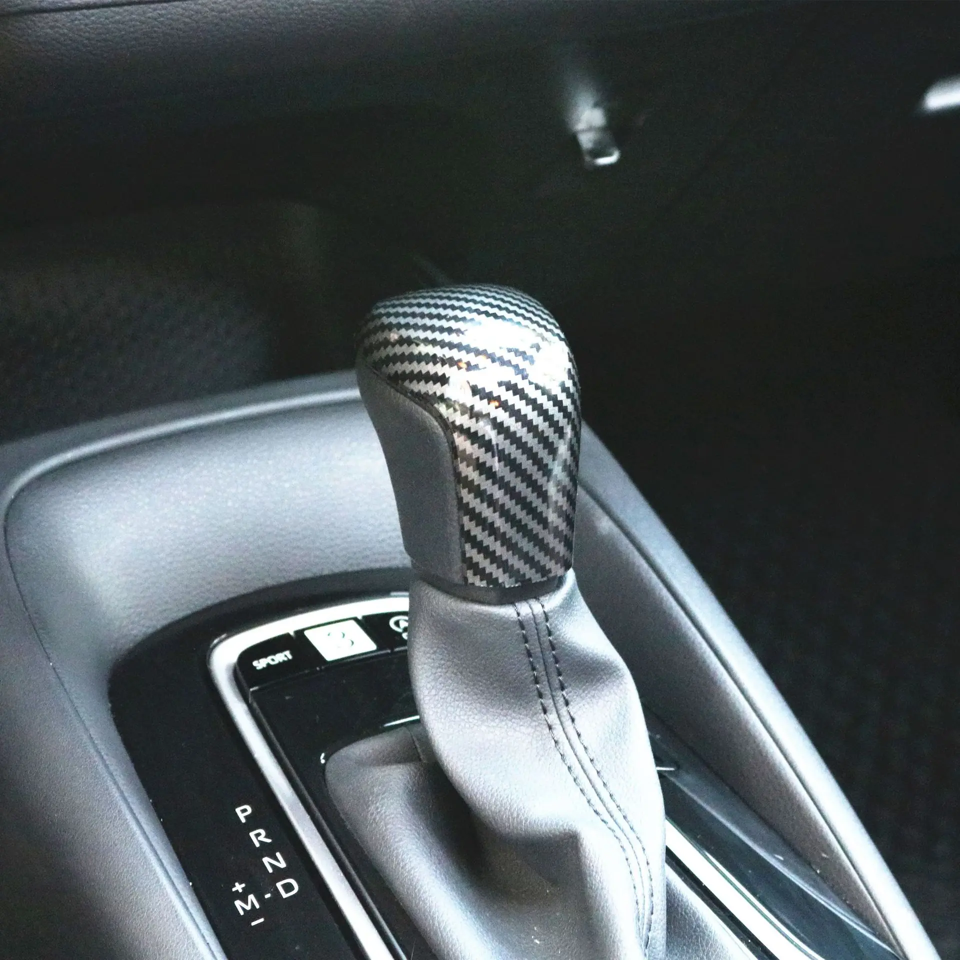 

For Toyota Camry 2018-2020/Corolla 2019-2021 Carbon Fiber Gear Shift Head Cover Trim Decoration Sticker Accessories Car Styling
