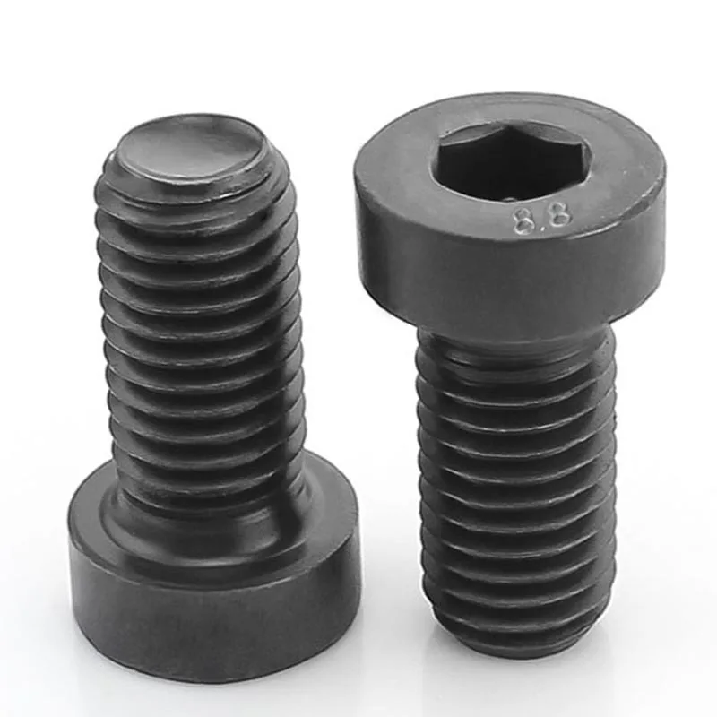 1/25 ชิ้น M3 M4 M5 M6 M8 M10 M12 M16 DIN7984 เกรด 8.8 เหล็กสีดํา Allen Hex ซ็อกเก็ตซ็อกเก็ตซ็อกเก็ตหกเหลี่ยมบางสั้นหมวกสกรูหัว Bolt