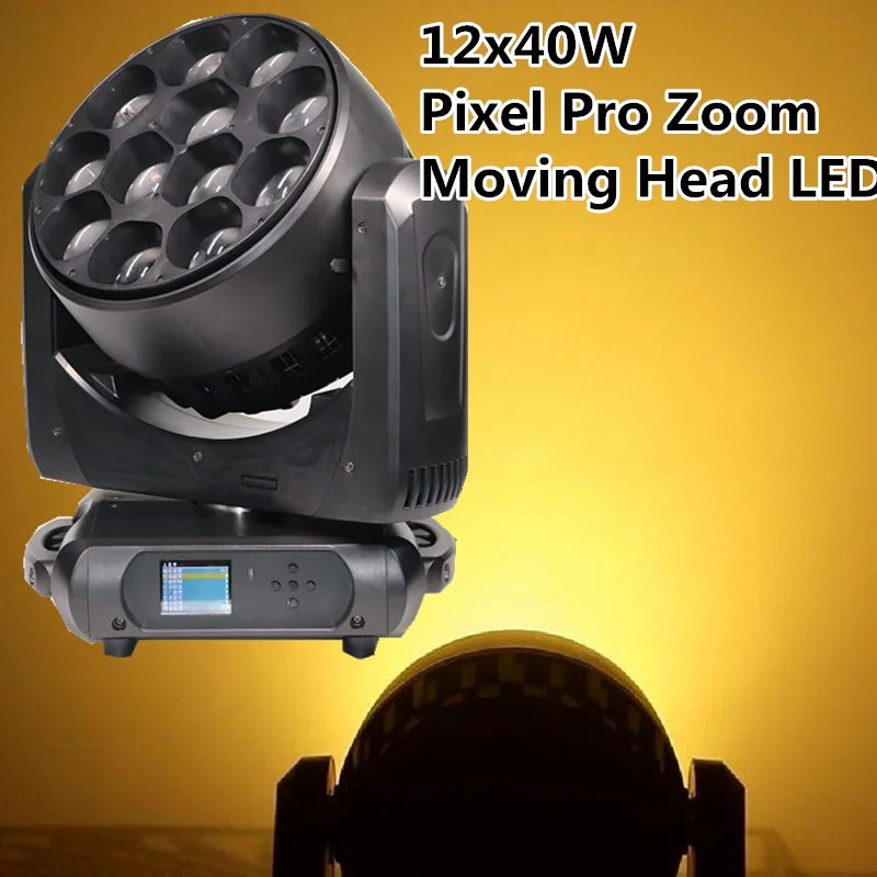 Individual led control dmx moving head beam wash 12x40w rgbw 4 in 1 dmx moving head zoom led stage lighting disco professional