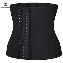 100% Latex 96% Cotton Material Women Fitness Outfit Waist Trainer Corset Workout Sport Girdle 9 Steel Bones Colombians Shaper