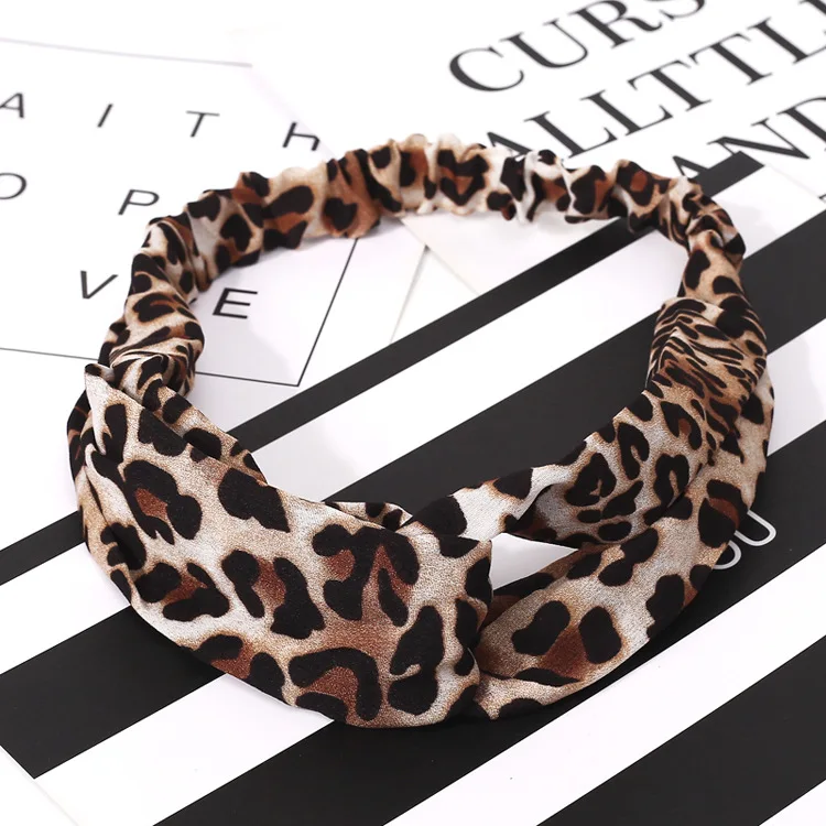 Bohemian Hairbands Print Headbands for Women Girls Retro Cross Knot Turban Bandanas Ladies Headwear Hair Accessories scrunchie