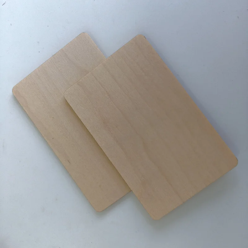 Wooden 10Pcs NFC 213 NFC 216 RFID Maple Blank Digital Business Card DIY Crafts Laser Engraving New Materials