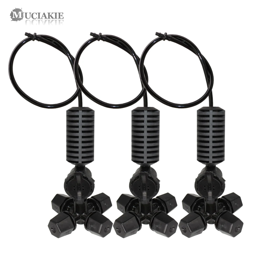 

MUCIAKIE 20 Sets Black Fogger Garden Home Cross Mist Hanging Sprinklers Kit 4/7mm Hose Air Atomizing Nozzle Irrigation System