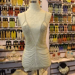 Luxury good quanlity  Sexy Rhinestone glass Bra Bikini Mesh Body Chain Bra Accessories for Women Charm Crystal Body Jewelry