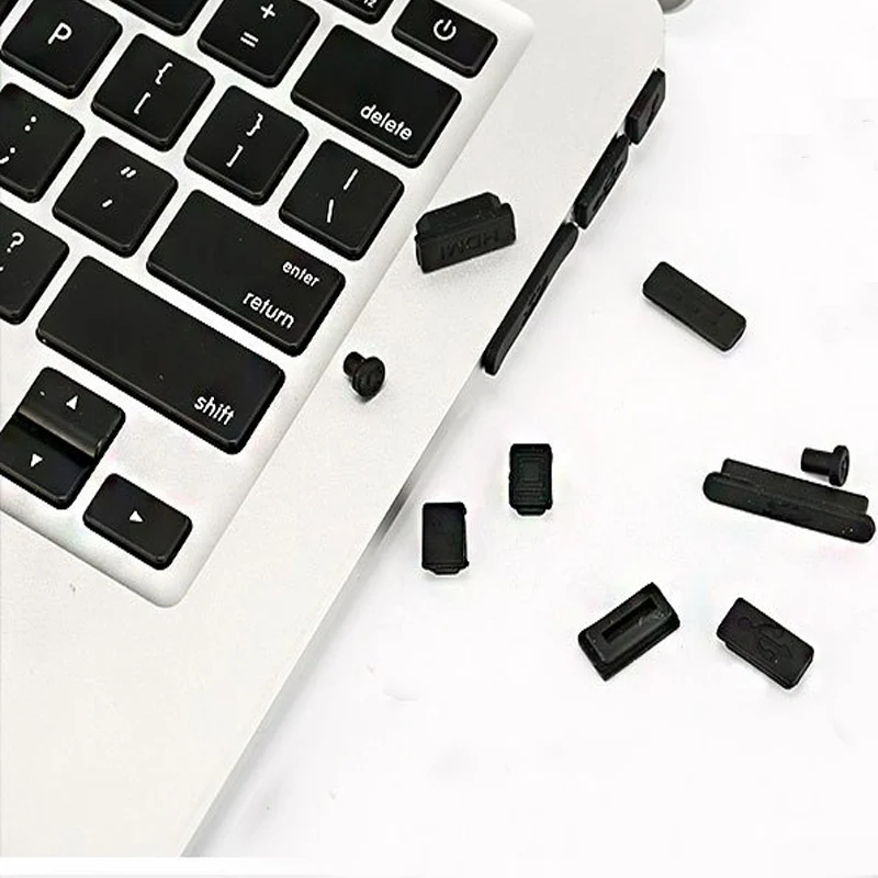 12 sztuk/zestaw silikonowy Port danych anty pyłoszczelna wtyczka dla Apple Macbook 11Air 13Air 13 Pro korek korek pokrywa zestaw do laptopa