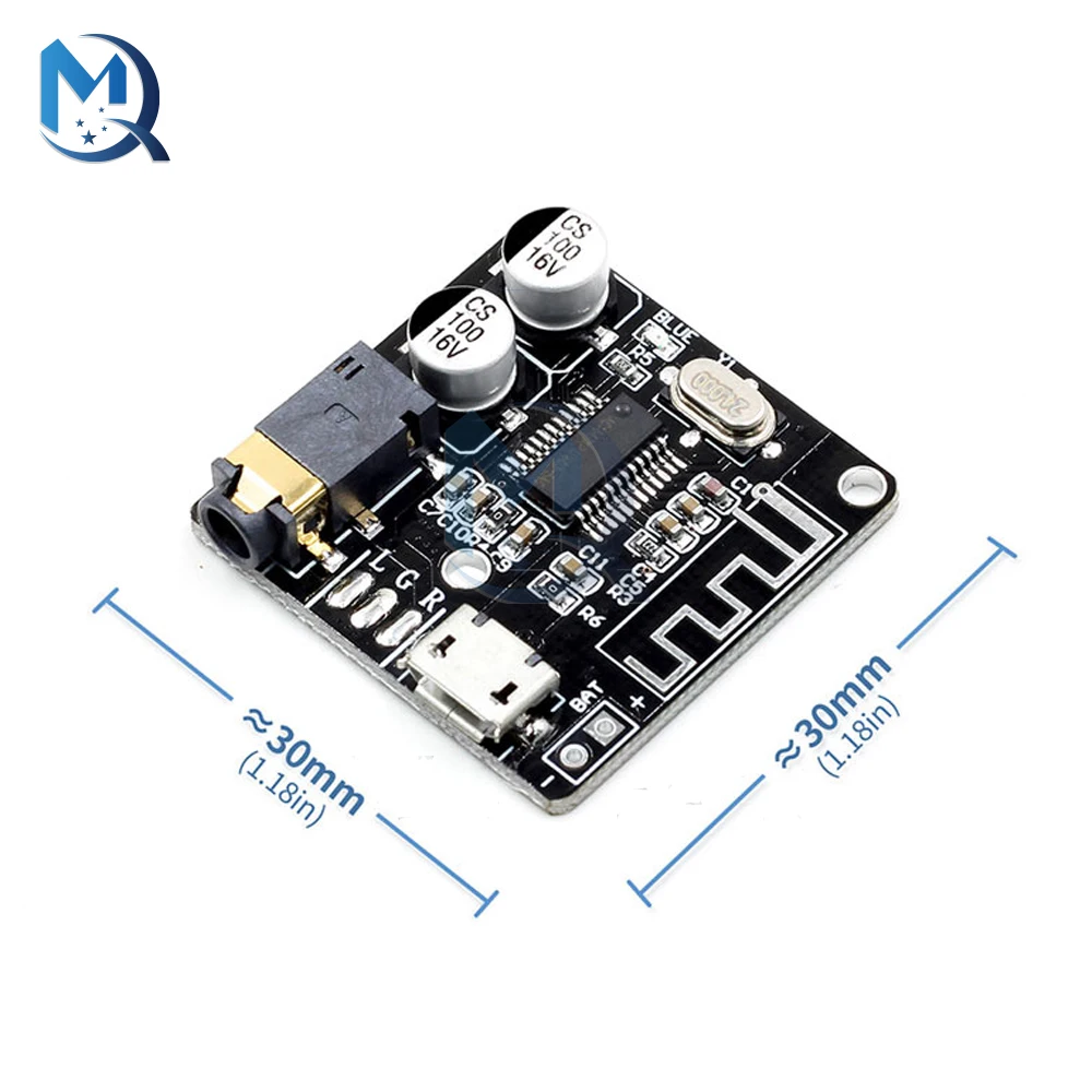 Bluetooth Audio Receiver Board Bluetooth 5.0 MP3 Lossless Decoder Board Wireless Stereo Music Module 3.7-5V XY-BT-Mini