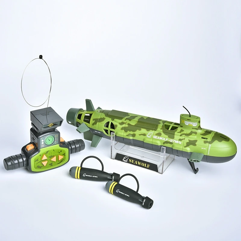 Multifunctional Underwater Simulate RC Submarine Model 6CH Waterproof Auto Cooling Battle Electric Remote Control Submarine Boat