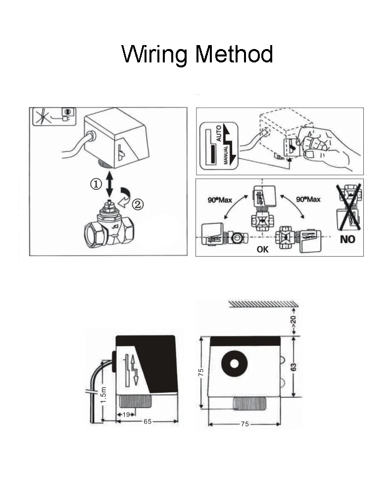 1/2" 3/4" 1" Motorisierte elektrische Messing-Kugelventile 2-Draht AC220V Zweiwege-Absperrventil – Detail 1
