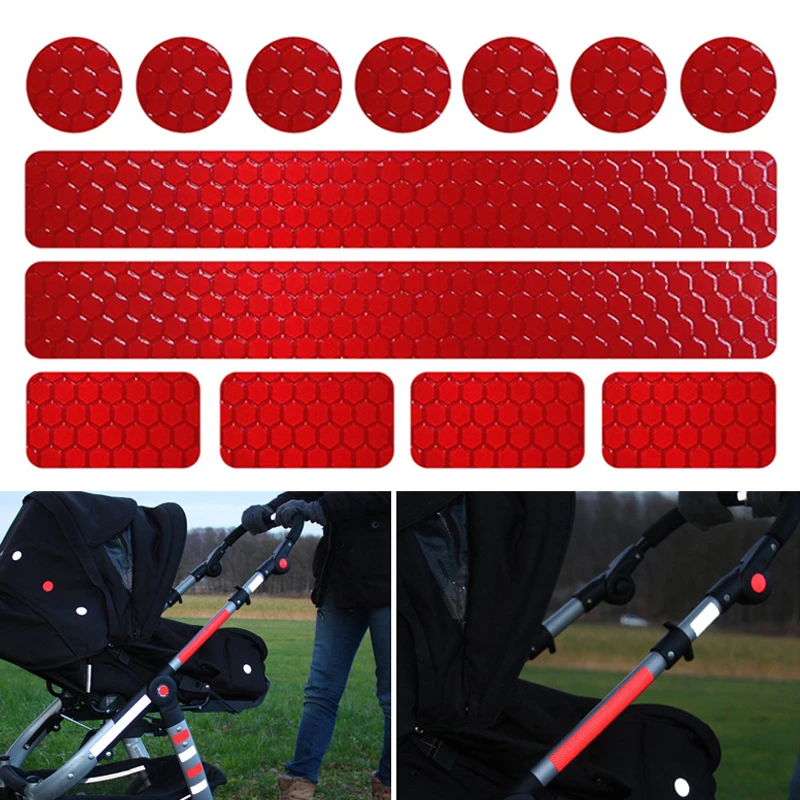 5 unids/lote pegatinas reflectantes para bicicleta cinta adhesiva para seguridad en bicicleta blanco rojo amarillo azul pegatinas para bicicleta accesorios para bicicleta