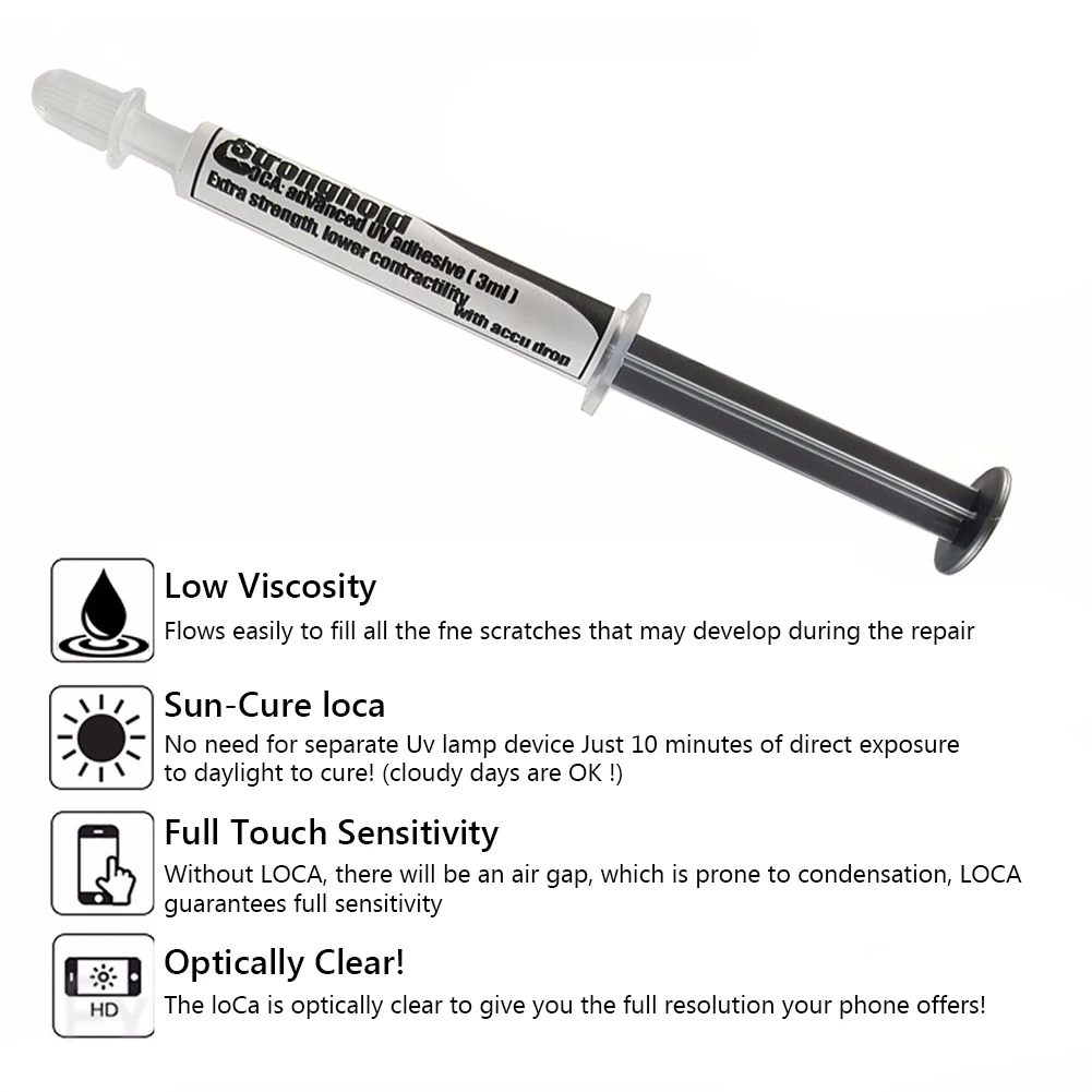 Huawei Mate 20 30 lite p30 pro用のフロントガラス交換キット,タッチスクリーン交換用接着剤