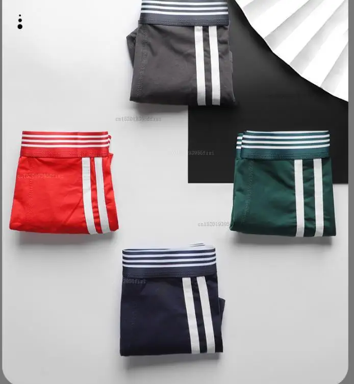 Youpin – boxer en coton peigné pour hommes, sous-vêtements, short rayé imprimé, mi home