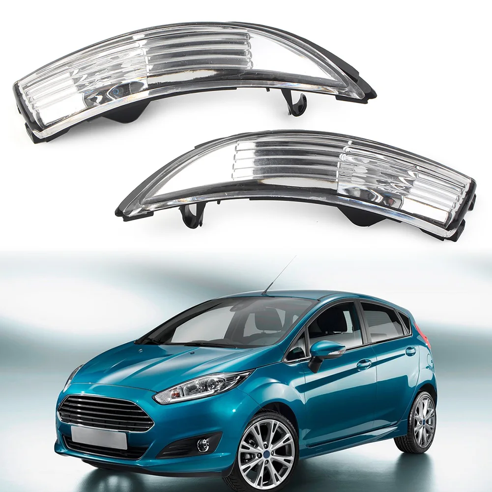 

1 Pair Car Rearview Mirror Turn Signal Light Shell Cover Left + Right For Ford Fiesta 2009 2010 2011 2012 2013 2014 2015