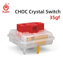 Kailh Choc Red Crystal Switch low profile Switch Chocolate Mechanical Keyboard Switch RGB SMD Red stem linear hand feeling