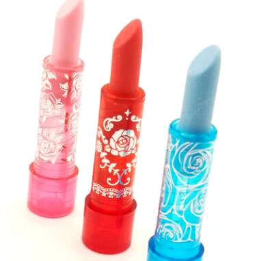 1PC Kawaii Lipstick Shape Eraser Student Exam Stationery Erasers School Office Supplies(ss-843)