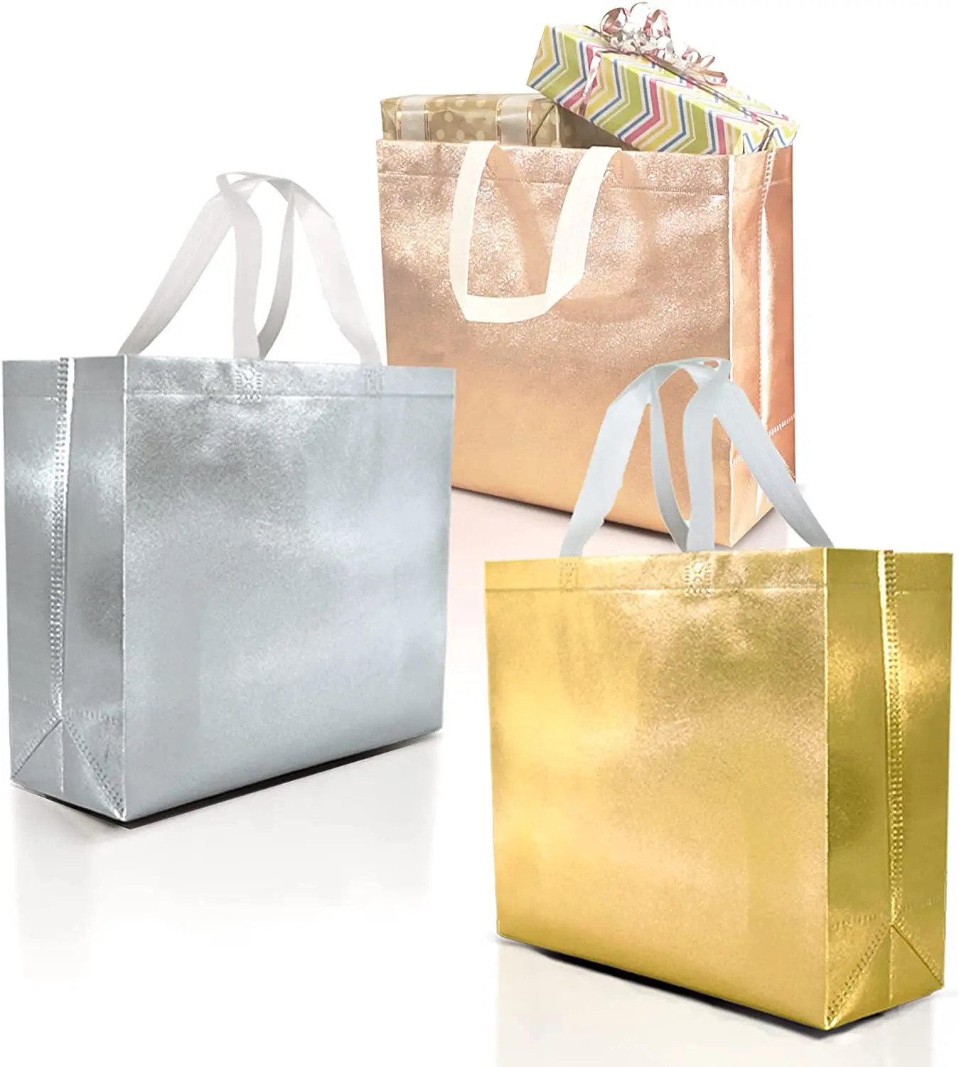 

10pcs Non Woven Fabric Bag Gift Bag Set For Surprise Birthday Party Favor Wedding Guest Present Package Clothing Business Bag