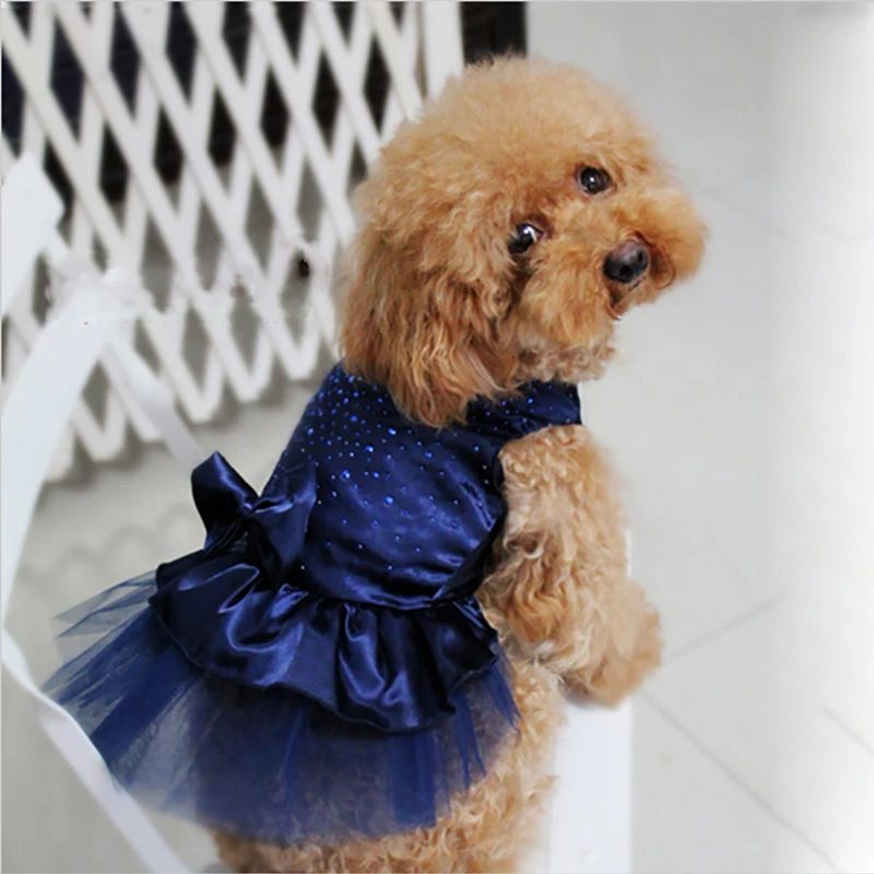 Summer Pet Clothes Dog Dress For Dogs Skirt Summer Princess Dog Wedding Dresses York Teddy Clothes For Dogs Skirts Pet Cat Dress