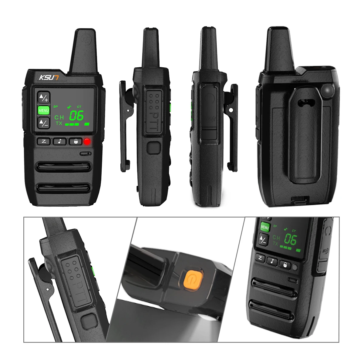 Portable Waterproof Walkie Talkies, 2 Pack, FRS Rechargeable, Two Way Radios, USB Charging Battery, Outdoor Camping, Hiking