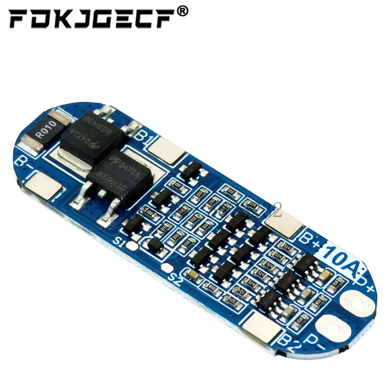 1PCS 3S 10A 11.1V 12V 12.6V Lithium Battery Charger Protection Board Module for 18650 Li-ion Lipo Battery Cells BMS 3.7V