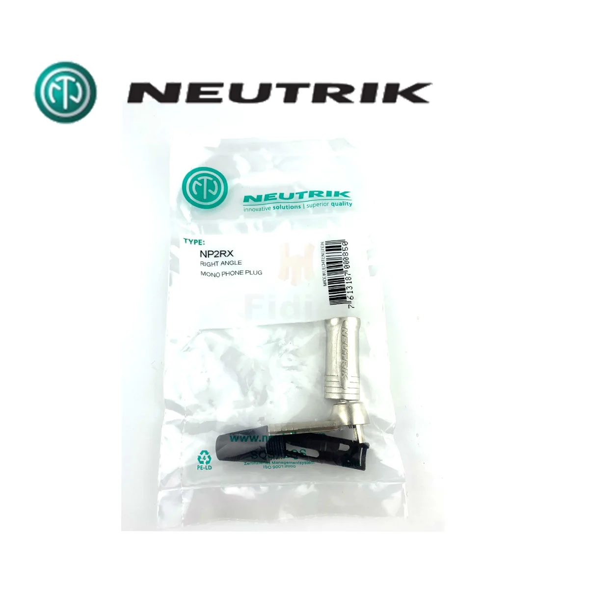 Neutrik NP2RX wtyczka gitarowa pozłacana 6.5mm kątowa 1/4 \