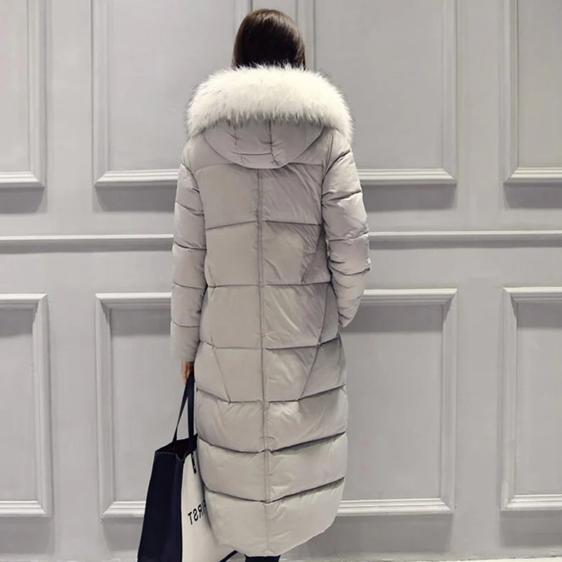 Jacket Winter 2020 Women W/ Hood Fur X-Long Coat Thickening Thermal Super Warm manteau femme Parka Coats Plus Size XC006 s