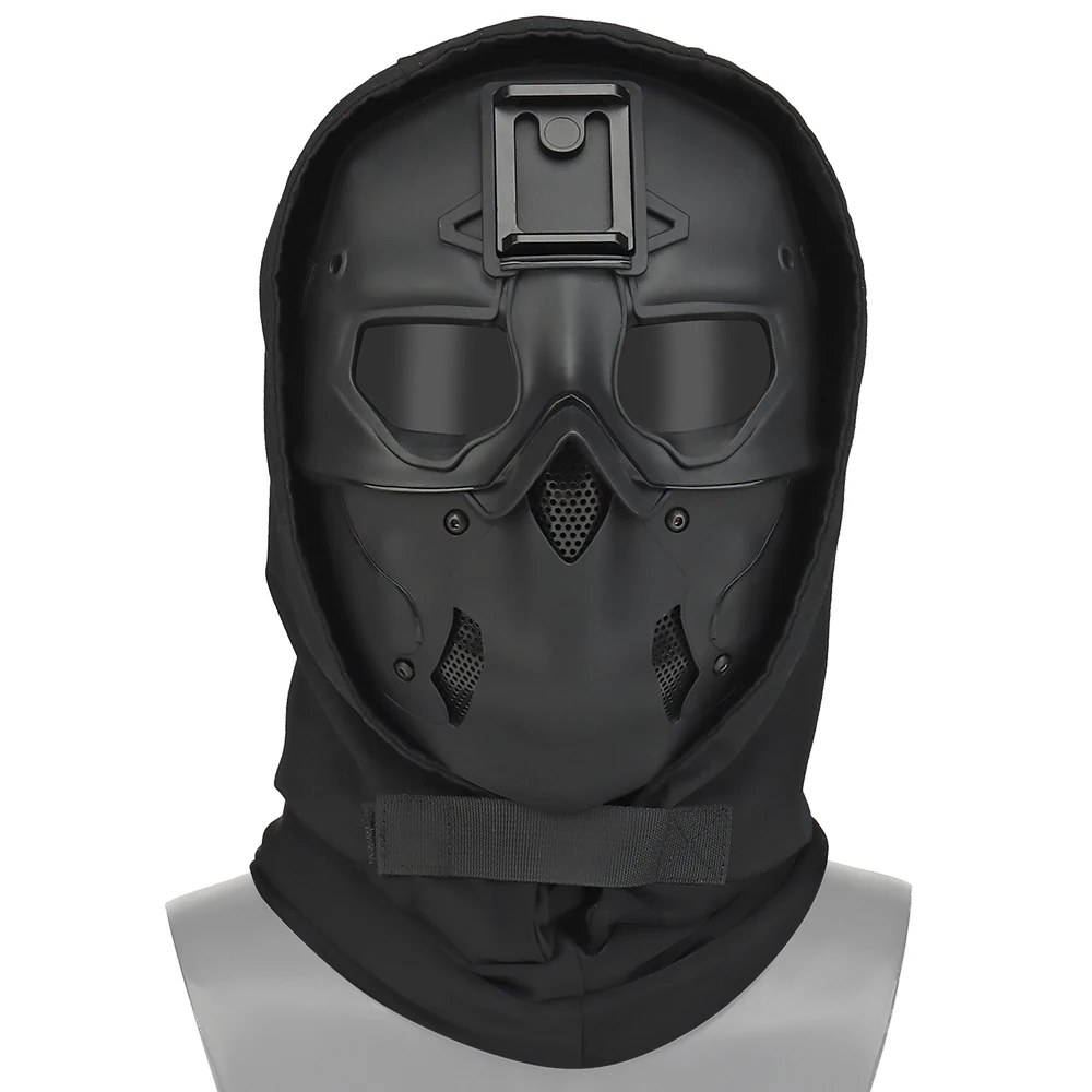 Masque Airsoft tactique, livré avec un couvre-chef, peut transporter divers appareils de Vision nocturne, masque de protection pour la chasse au Paintball