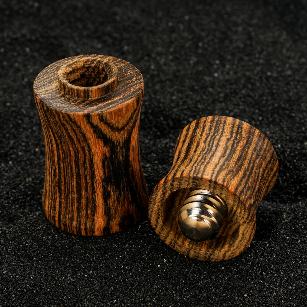 Solid Wood Joint Protector, Ebony Bocote Rosewood Radial Pin, Wavy Pin, Uni-Loc Joint Caps, Billiard Accessory, 5/16-14, 3/8-11