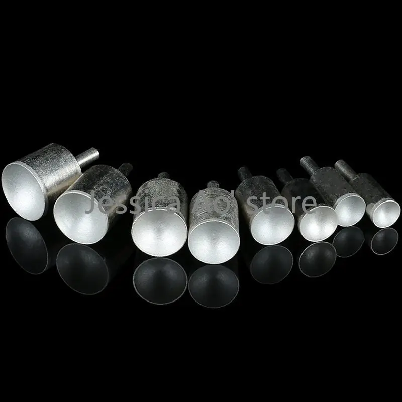 3-20mm 80/600 Grit Diamond Grinding Head for Beads Balls Polishing Fine/Coarse Sand Cylinder Rotary Burr Beads Abrasive Tools