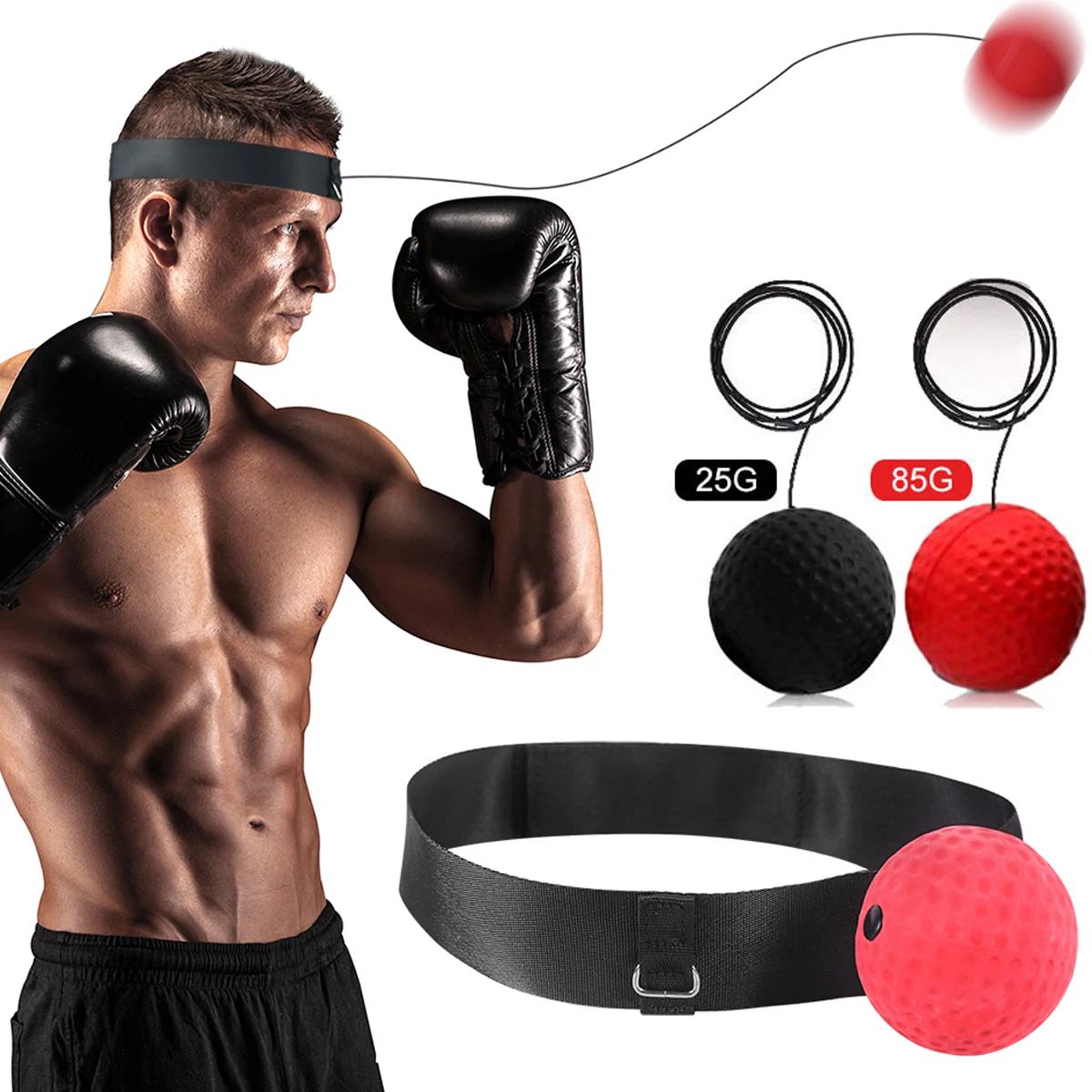 Boxing Reflex Speed Punch Ball MMA Sanda Raising Reaction Hand Eye Training Gym Muay Thai Fitness Exercise Boxe Accessories