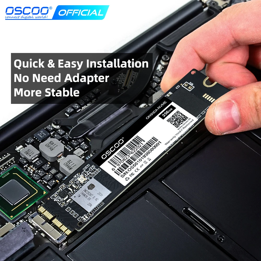 Oscoo 1pc ssd nvme pcie sata3 ssd 1tb 512gb 256gb para mac/macbook ar/macbook pro disco rígido 3d nand ssd para apple