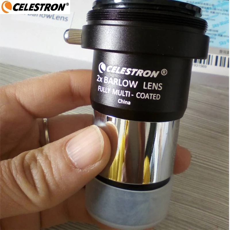 Celestron-barlow oculaire 2x 바로우 렌틸레 oculaire 1.25 파우스, insérer la lentille 3x barlow entre l\'oculaire non monoculaire