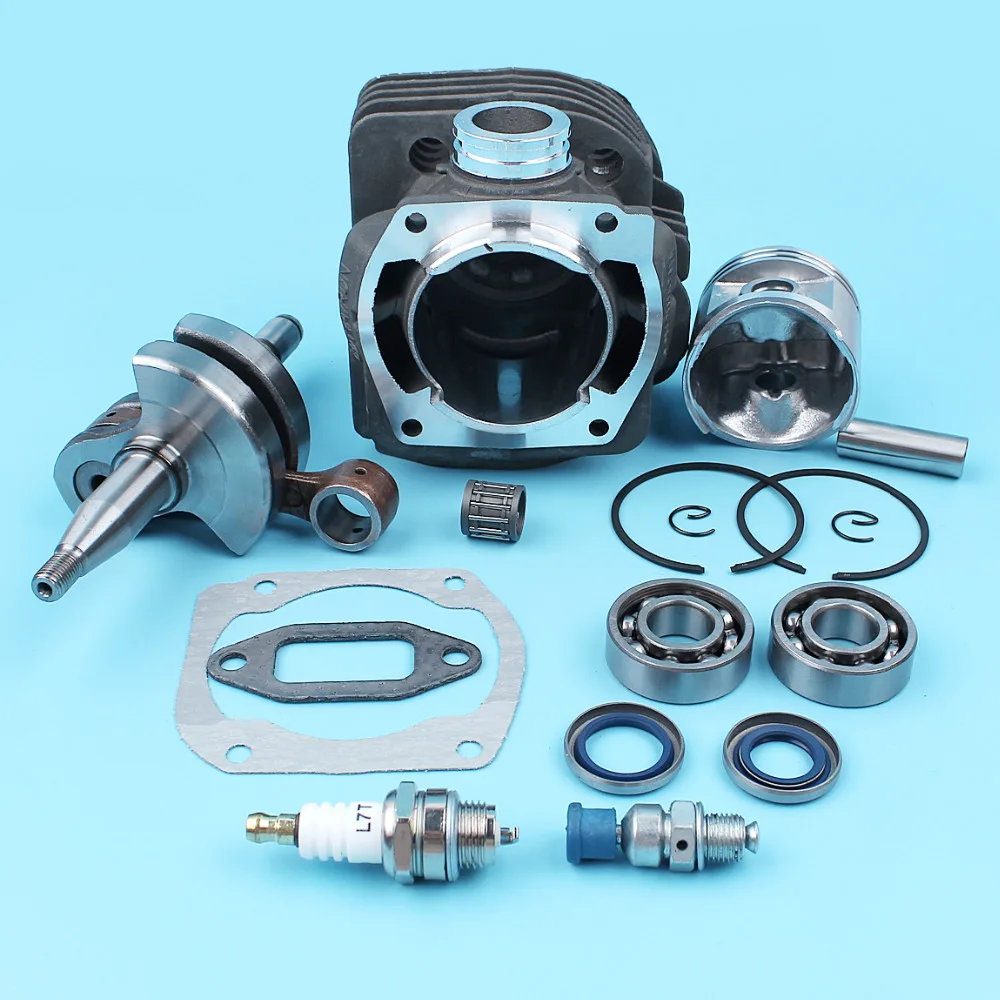 Imagem -06 - Kit de Pistão do Cilindro para Motosserra Rolamento do Virabrequim Válvula de Descompressão Gaiola de Agulha Placa Nikasil Husqvarna 372 365 371 362 50 mm
