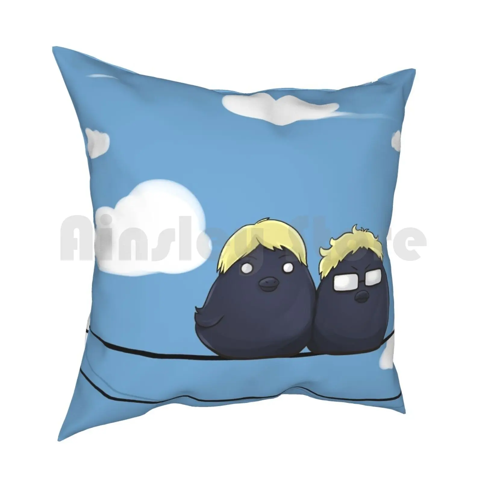 Haikyuu!!-Hinagarasu Tsukishima Brothers Pillow Case Printed Home Soft Throw Pillow Haikyuu Hq Tsukishima Kei Akiteru