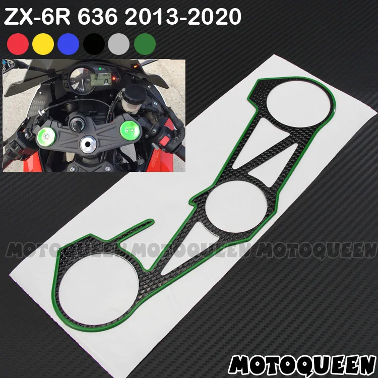 3D Motorcycle Decals Pad Triple Tree Top Clamp Upper Front End Sticker for ZX 6R ZX-6R ZX6R 636 13 14 15 16 2013-2020