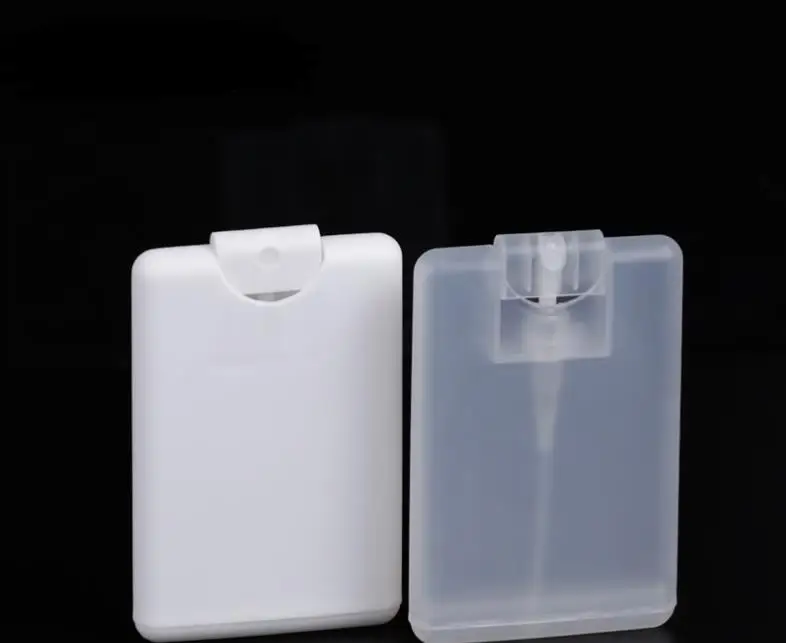 

2000pcs/lot Fast shipping 20ml Plastic Credit Card Shape Pocket Perfume Bottle Women Cosmetic Container Small Spray Packaging SN