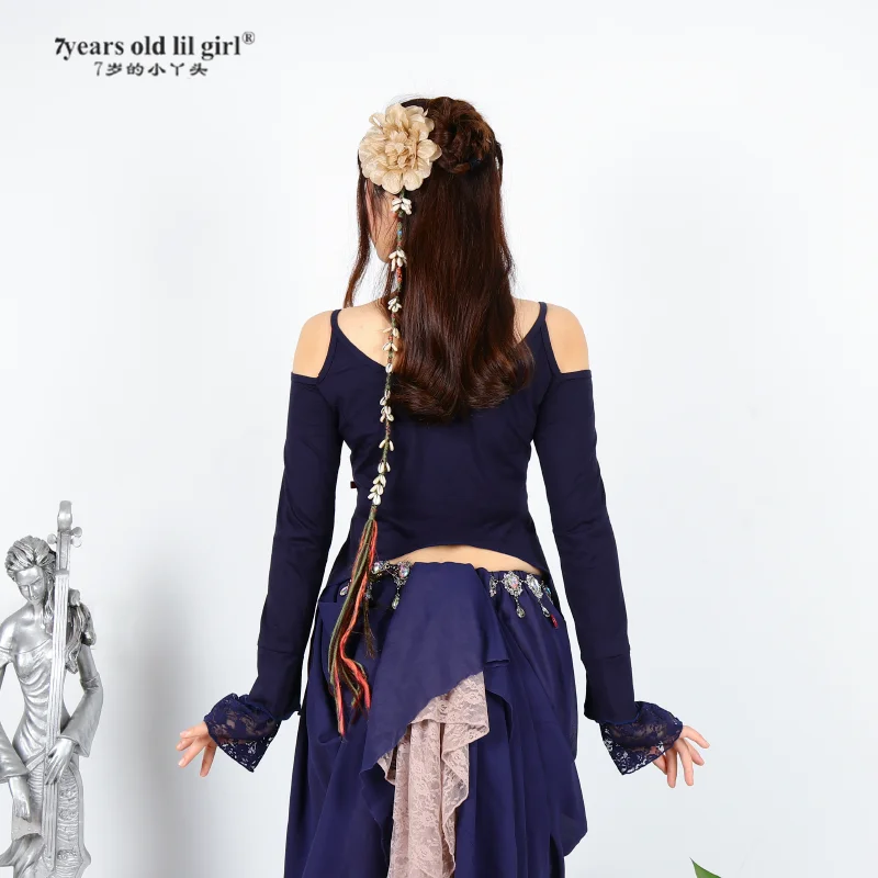 Modal buikdans top gothic, yogakleding tribal festivalkleding BO02