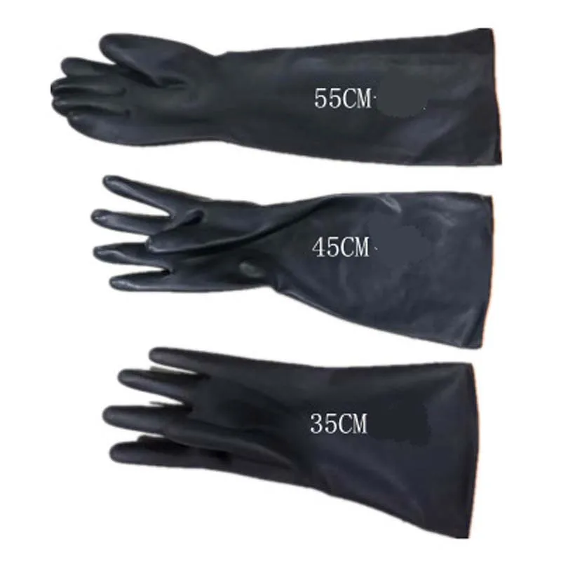 Double-layer rubber anti-corrosion acid-alkali gloves oil-resistant industrial protective gloves