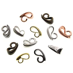 구리 목걸이 펜던트 핀치 클립, 베일 걸쇠, 비즈 펜던트 커넥터, 목걸이 DIY 쥬얼리 제작 결과물, 로트당 10 개, 3*13mm