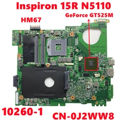 CN-0J2WW8 0J2WW8 J2WW8 For dell Inspiron 15R N5110 Laptop Motherboard 10260-1 Mainboard With N12P-GE-A1 DDR3 HM67 100% Tested OK