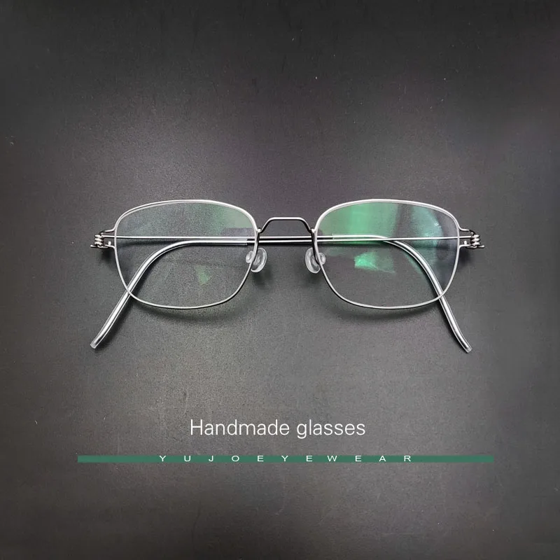 

Handmade Large and small square screw free prescription glasses anti blue Eyeglasses presbyopia lensshort-sighted mirror