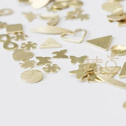 DIY Supply-Solid Raw Brass No Hole Craft Supplies-Geometry-Infinity-Star-Flower-Heart-Moon (4527C)