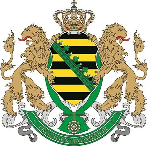 Kingdom of Saxony Coat of Arms Car Sticker Contour Cut Car Sticker Silhouette Aufkleber Laptop Buch Gitarre motos Werkzeugkasten