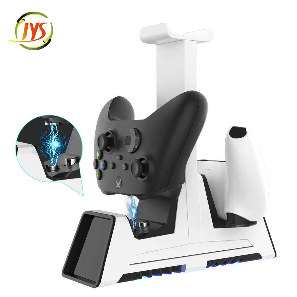 Clear LED Indicator Charging Dock For PS5 Controller Charging Base For Xbox Gamepad Charger Station With Headphone Stand Holder