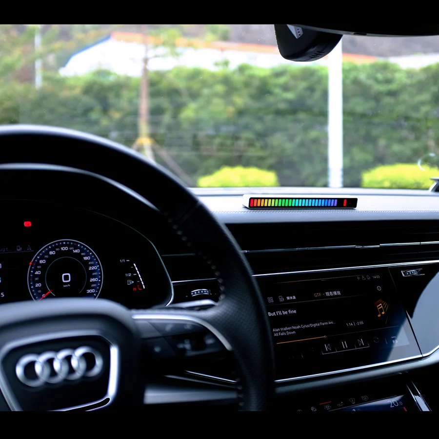 LED Strip Light 32-bit RGB Audio Spectrum Bar Sound Control Pickup Rhythm Music Light Ambient Light For Car Home Decoration Lamp