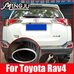 304 Stainless Steel Car Muffler End Pipe Exhaust Tips for Toyota RAV4 2014 2015 2016 2017 2018 2019 Styling Accessories