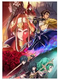 Lot style Choose, Anime Fire Emblem Three Houses Byleth Edelgard Claude Dimitri Sothisu, Print Art Canvas Poster,Living Room