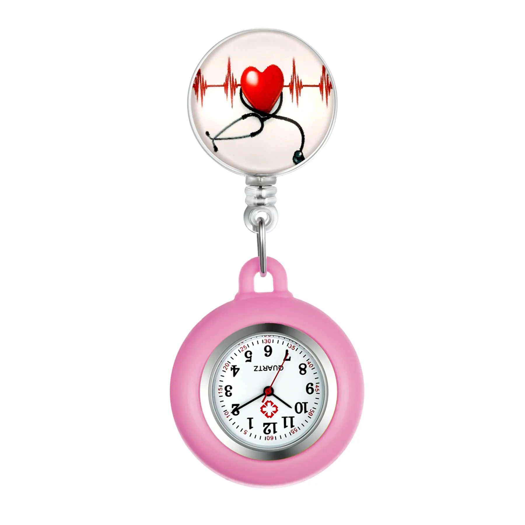 LANCARDO Simple Detachable Nurse Doctor Medical Nurse Pocket Watch Clip-On Analog Digital Brooch Fob Medical hospital Watch