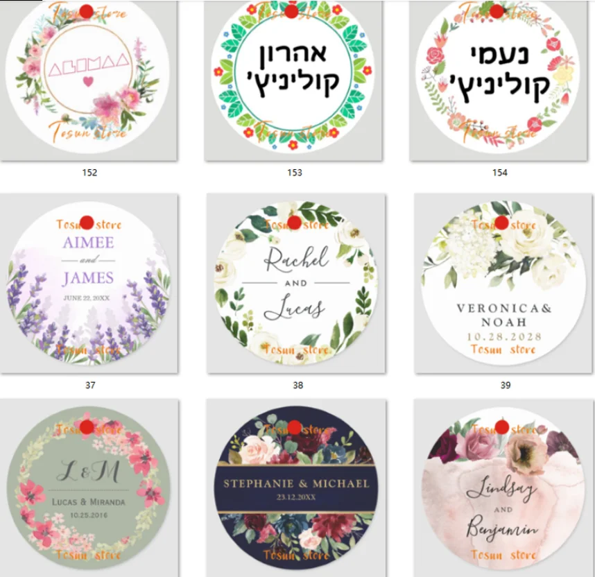 Customized Round Wedding Tags Personalized Wedding Tags, Candy Tags, Birthday, Baptism, Your Photo