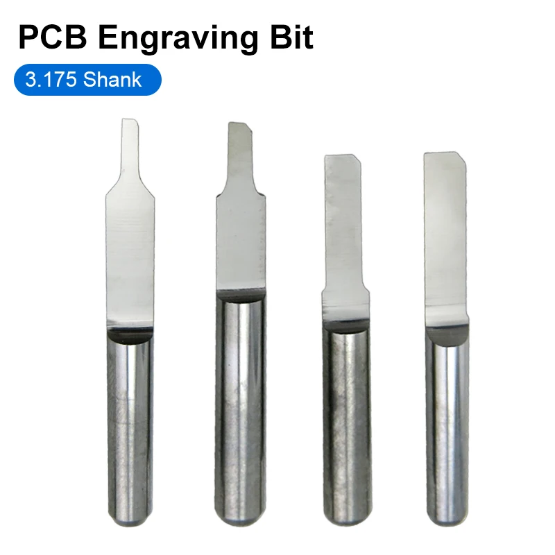 PCB Engraving Drill Flat-Bottomed Knife CNC Machine Bed Sheet Edge Column Cutter CNC Router Milling Cutter Carbide End Mill