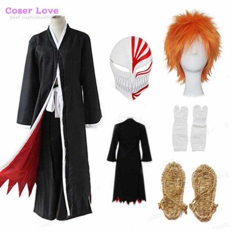 

Kurosaki ichigo costume ornaments suit whole set Cosplay costume Carnaval Halloween Costume Christmas party