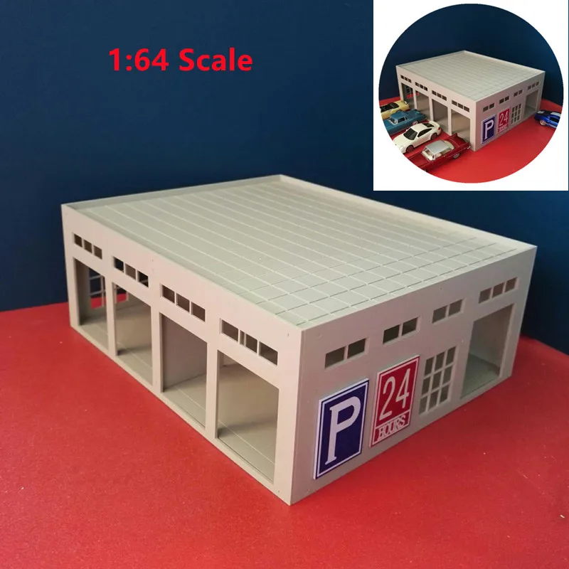 

1:64 Scale Car Park Building Sand Table Decoration DIY Assembly Building Model